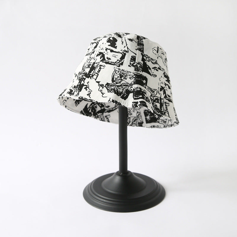 Wholesale Cotton Anime Graffiti Bucket Hat